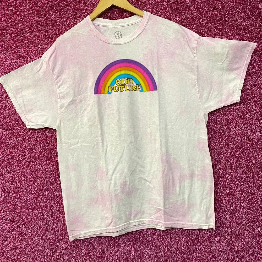 Odd Future Rainbow Pink Tie Dye Womens T Shirt Medium - Picture 3 of 4